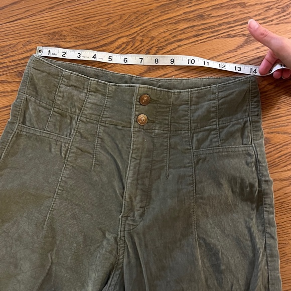 Green Free People corduroy flare pants - Picture 3 of 8